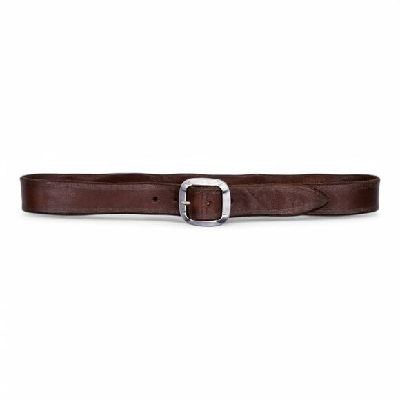 ORCIANI Leather Belt Made in Italy #6911 Brown Gold Embellished Edge EU 90 US 34 - Picture 5 of 11